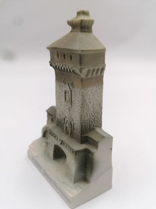 Stara ciekawa ceramiczna figurka Brama Floriańska Kraków