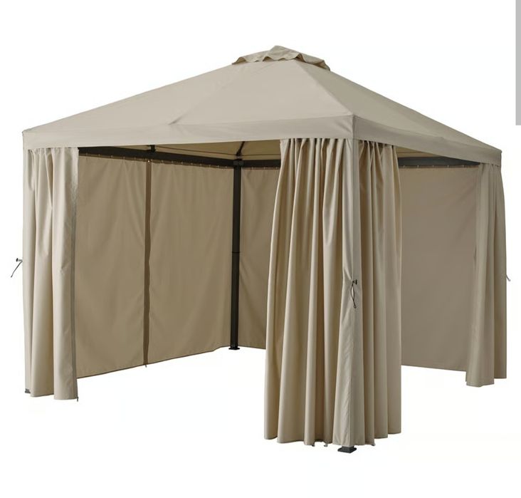 HIMMELSÖ
Namiot z zasłonami, ciemnoszary/szarobeżowy