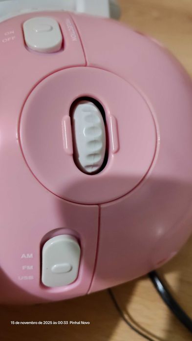Radio despertador rosa metronic