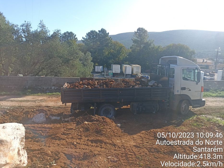 Serviço de mini-giratória e basculante