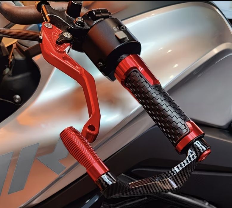 Захист рук на мотоцикл, червоний, карбон