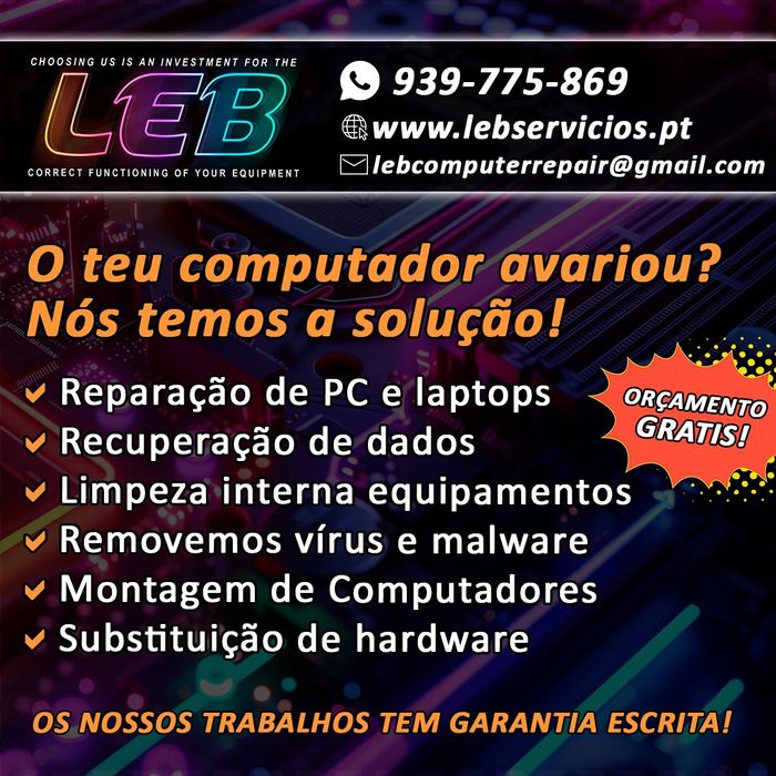 Reparação de PCs, Redes Informáticas e Câmaras de Segurança