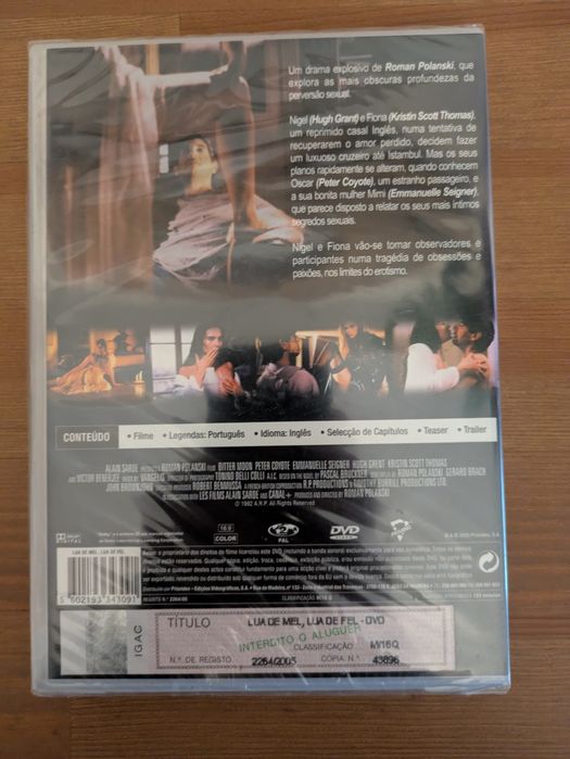 DVD NOVO e SELADO - " Lua de Mel, Lua de Fel " 1992