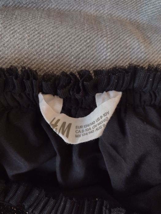 Czarna Spódniczka H&M 134/140, tiul,