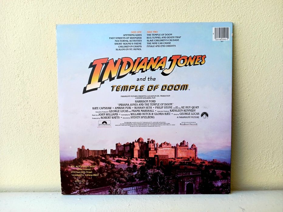 Indiana Jones e o Templo Perdido - Vinil com banda sonora original