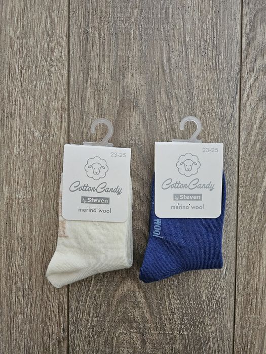 2x Skarpetki dziecięce merino wool wełniane NOWE