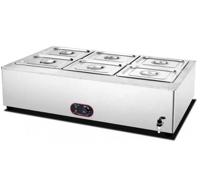 Banho-Maria - 6 Cubas GN1/2 - NOVO