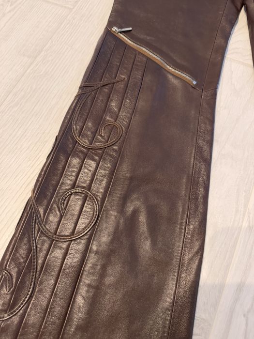 Шкіряні дизайнерські штани, р. 34