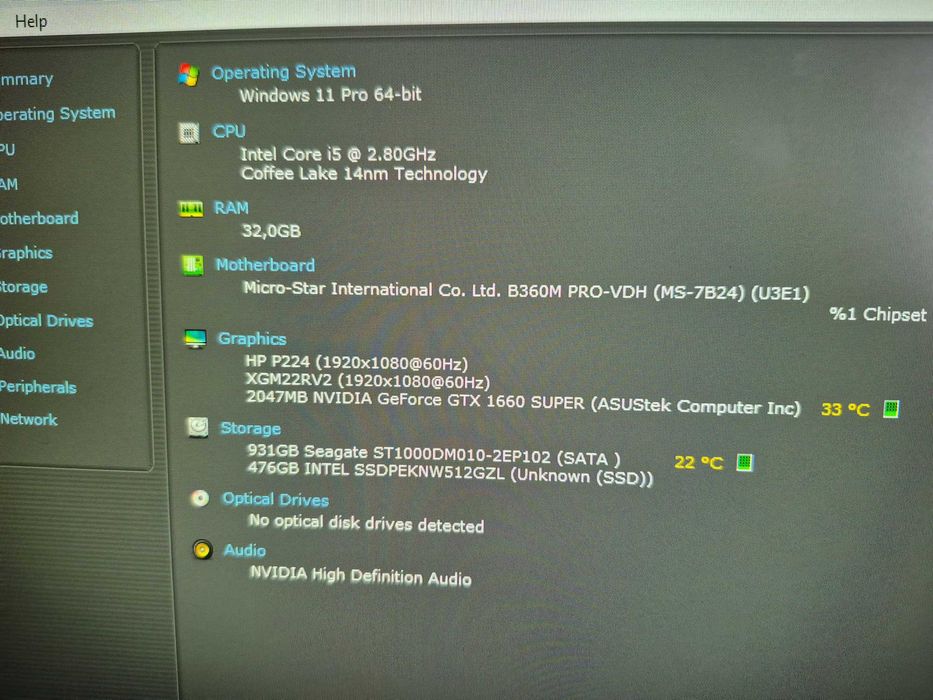 CL# - PC Gaming i5-9400F 32Gb DDR4 GTX 1660 6Gb Super 500Gb NVME