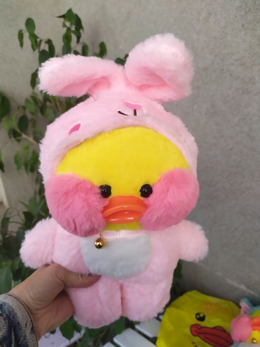 Утка Lalafanfan Cafe Mimi Duck плюшевая модная игрушка