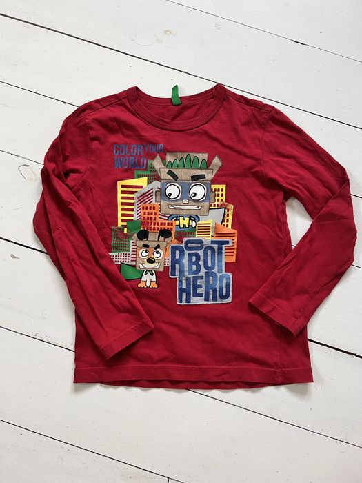 2 bluzy typu longsleeve Zara, Benetton