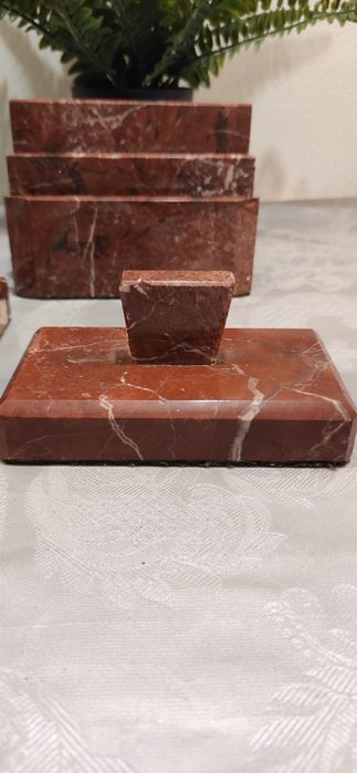 Zestaw biurkowy  marmurkowy art deco