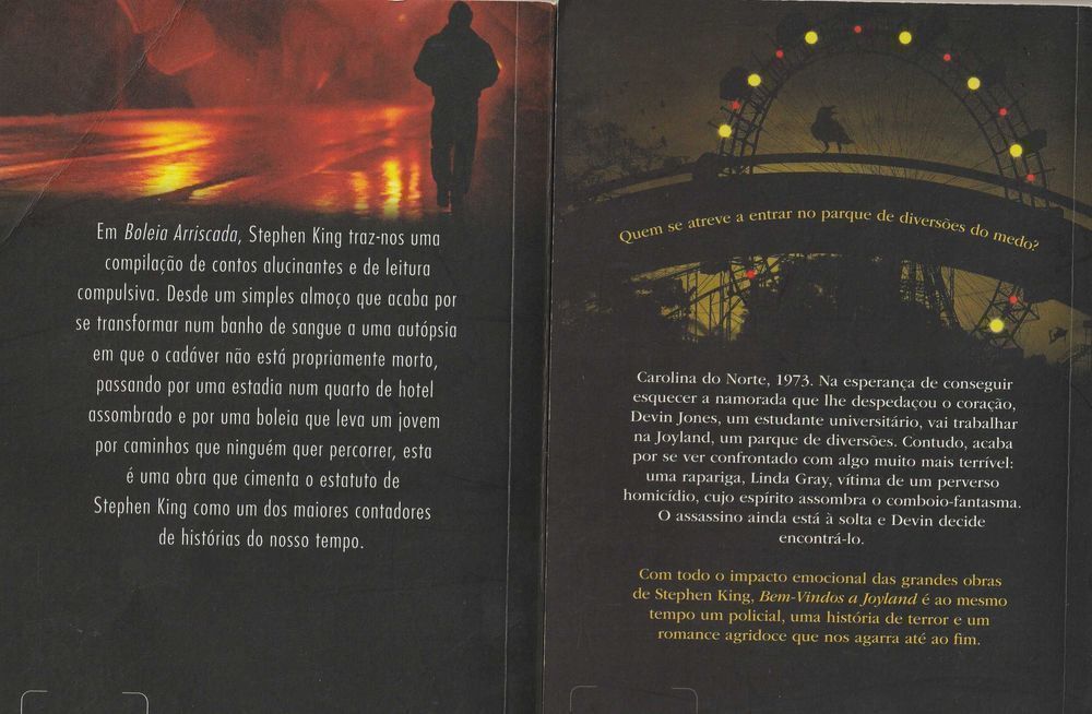 2 Livros Bolso de Stephen King Boleia Arriscada, Joyland [Preço Conj]