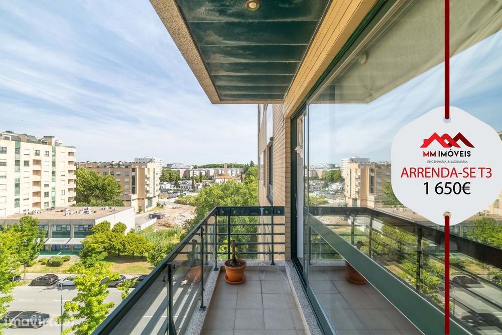 Apartamento T3 | Arrendamento | Pinheiro Manso | Mobilado | Varanda |