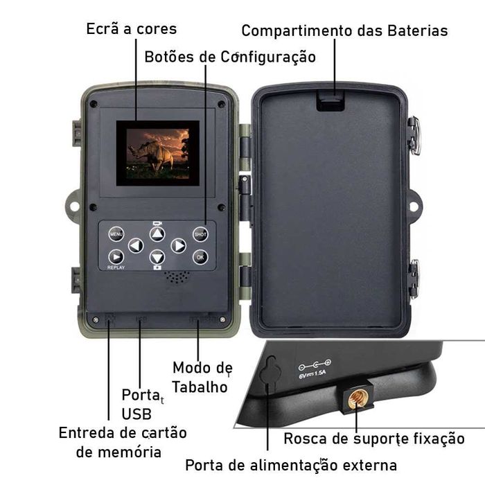 Camera de caça HC801G HC-801 3G MMS email camara envia foto telemovel