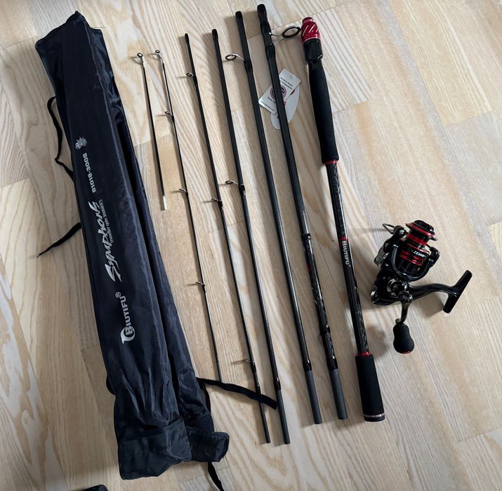 Zestaw Wędka karbonowa spinning 3m Fuji Biutifu + kołowrotek ZS3000