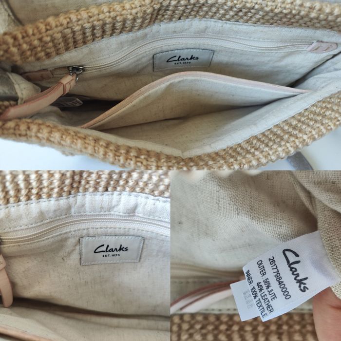 Clarks сумка кросбоді з натуральної шкіри та джута