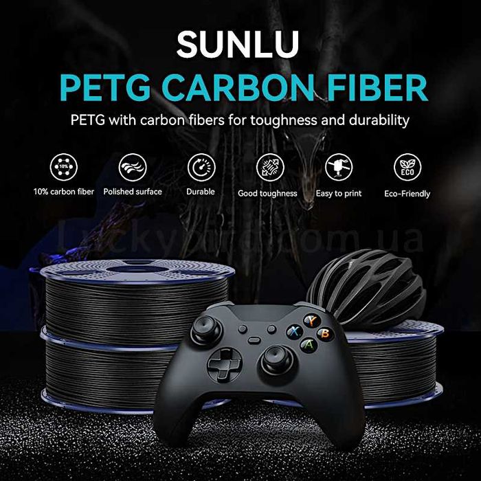 Sunlu PETG-CF Carbon Fiber Пластик для 3D друку 1кг