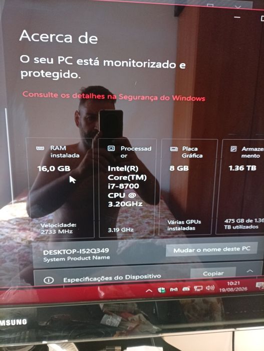 Computador completo chegar e ligar