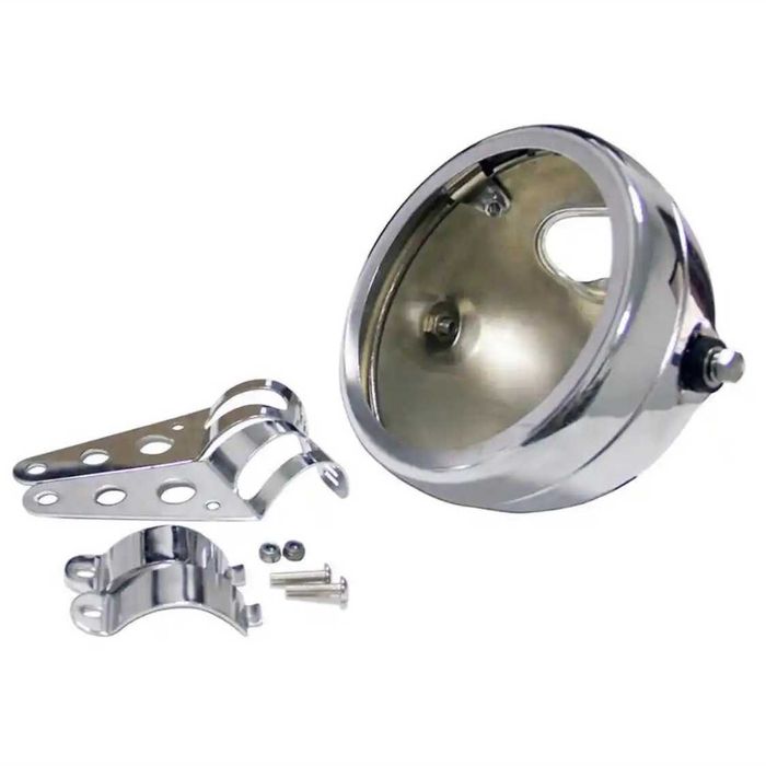 Farol Frontal LED 5.75 Polegadas com Caixa Côco Suportes para Bainhas