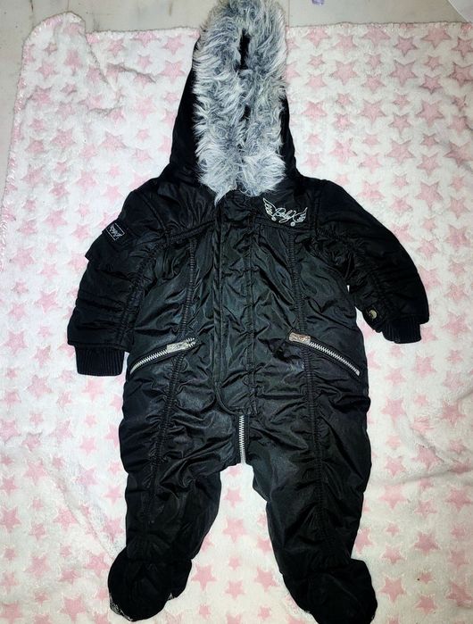 Czarny kombinezon 3-6 miesięcy 66cm