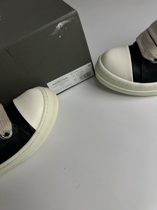 Rick Owens leather ramones jumbo lace laces кожаные opium archive 38