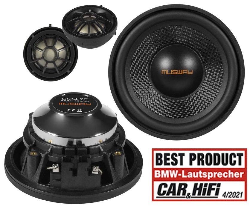 Zestaw głośników BMW E/F/G DEDYKOWANY Musway CSB4.2C 10cm 4 Ω EM-AUDIO Tomaszów Lubelski , Wysyłka gratis! Super cena!