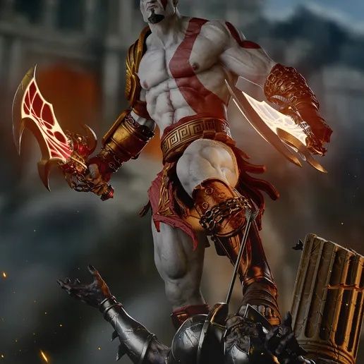 Figurka 3D Kratos – Fan Art, druk 16K