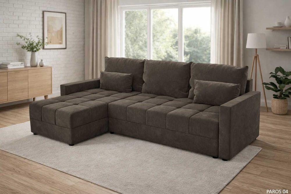 NOWY Narożnik Rogówka DOMINO L z funkcją spania PRODUKT OD PRODUCENTA