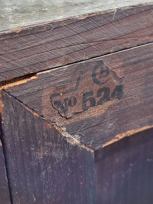Dębowy zegar kominkowy Badische Uhrenfabrik