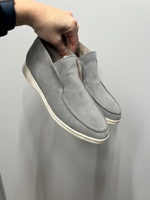 В наявності жіночі лофери замш в  стилі Loro Piana 39p св.сірі байка
