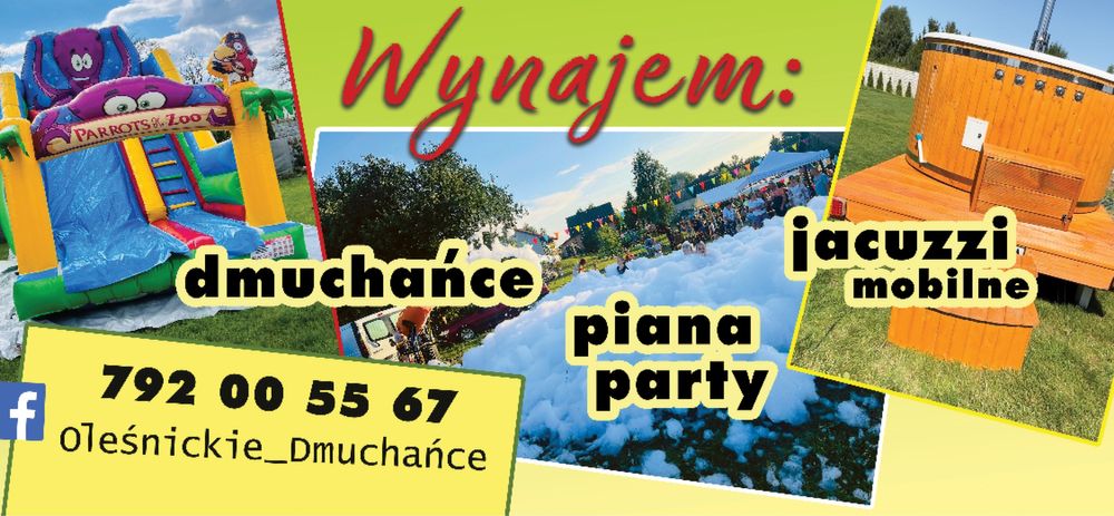 Dmuchańce - wynajem cena od
