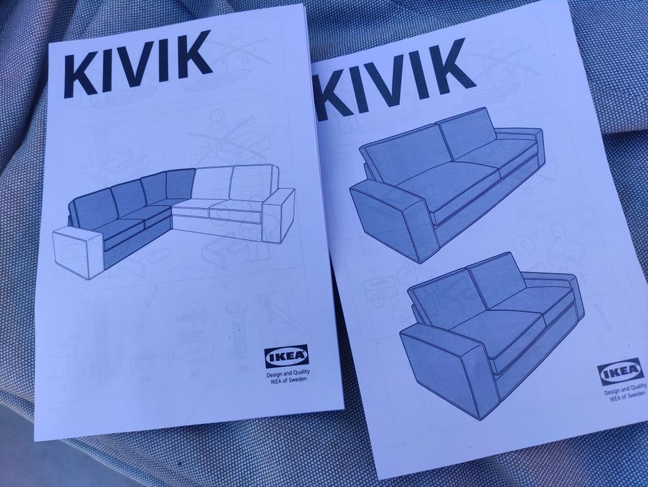 Capa para Sofa canto kivik IKEA cinzento 5 lugares