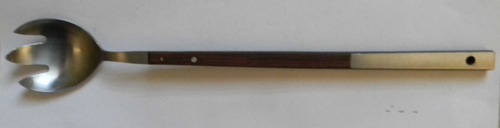 Szwedzka łyżka serwująca vintage palisander mid-century retro 28cm Rostfritt Stal