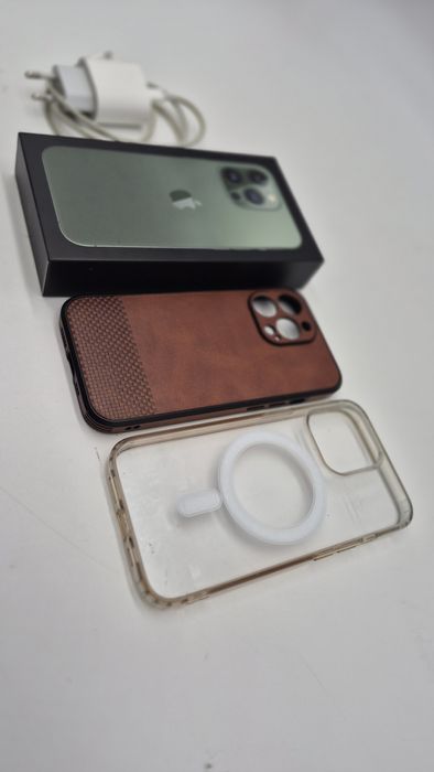 iPhone 13 Pro 128GB – Verde Alpine – Impecável | Caixa + Capas