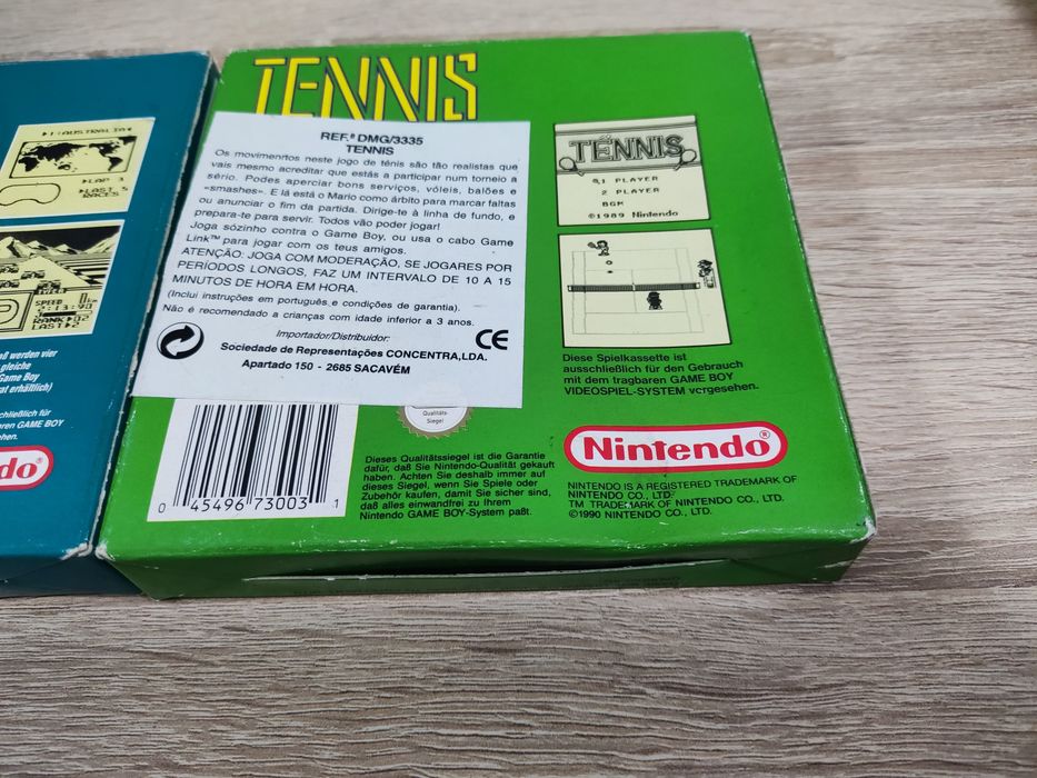 2 clássicos game Boy tennis e F1 racing