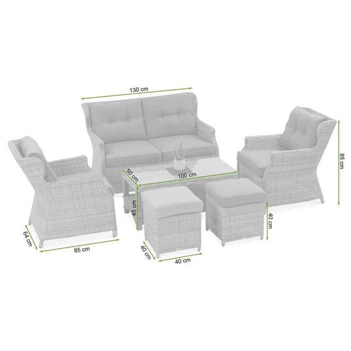 Zestaw mebli ogrodowych z technorattanu Trivento 2