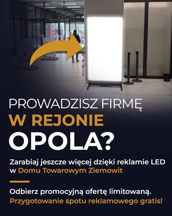 Reklama na Telebimie Ekran LED OPOLE | PROJEKT GRATIS | Promocja -20