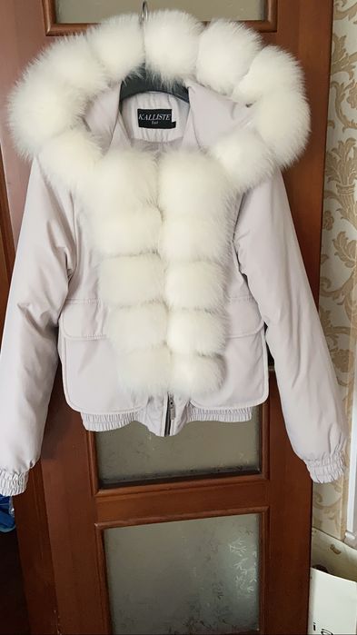 Куртка бомбер с натуральным мехом