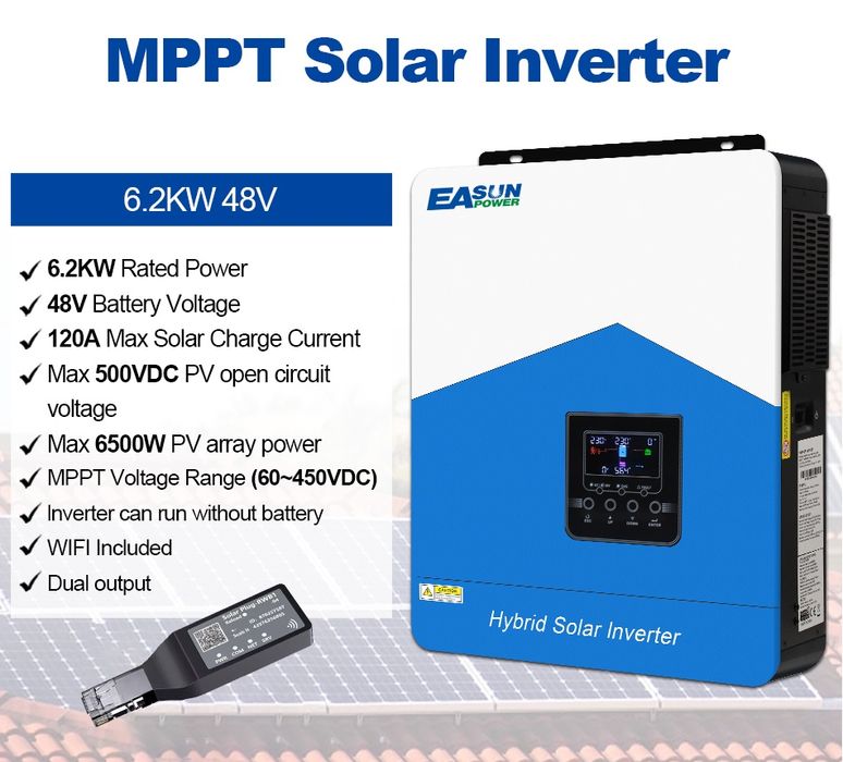 Інвертор гібридний JSDSOLAR J6500HC-48