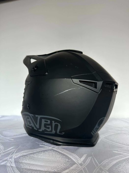 Kask motocyklowy Cross Enduro Fullface Raven rozmiar M