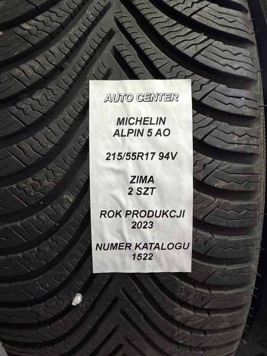 Opony zimowe 215/55R17 94V Michelin Alpin 5 AO | 2023 | 2 sztuki