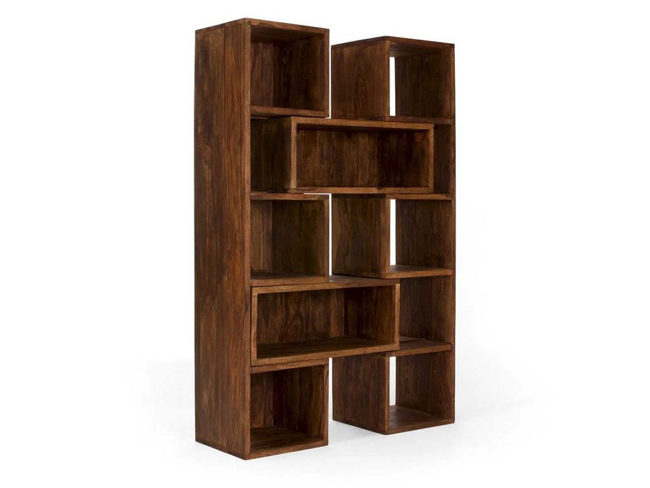 Regał rozsuwany Merlow Cube drewno akacja 85-150x177x40 cm