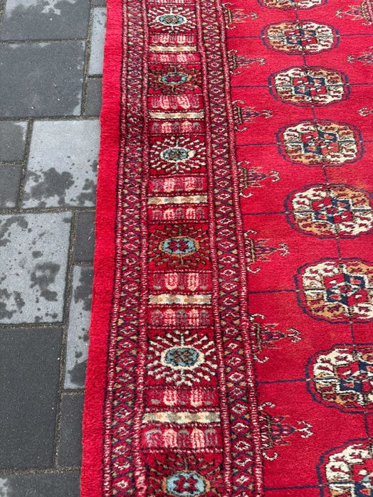 Pakistańska Buchara Chodnik Ręcznie Tkany Wełniany 384x80