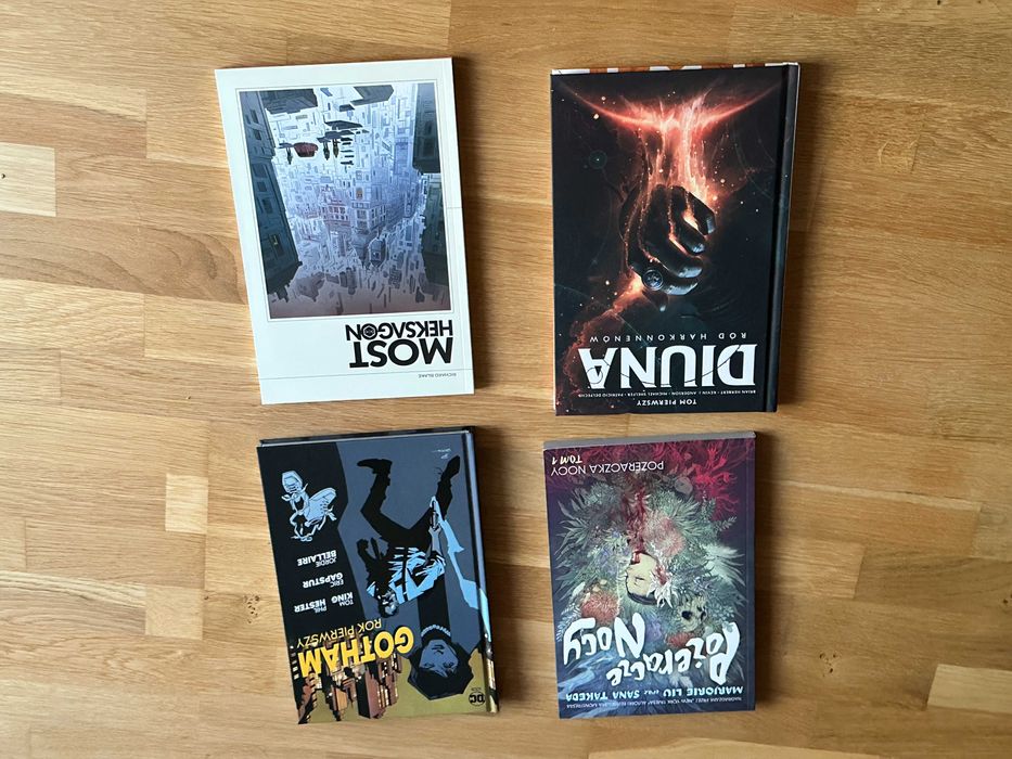 Komiksy x4 Gotham Rok Pierwszy Diuna Pożeracze Nocy Most Heksagon