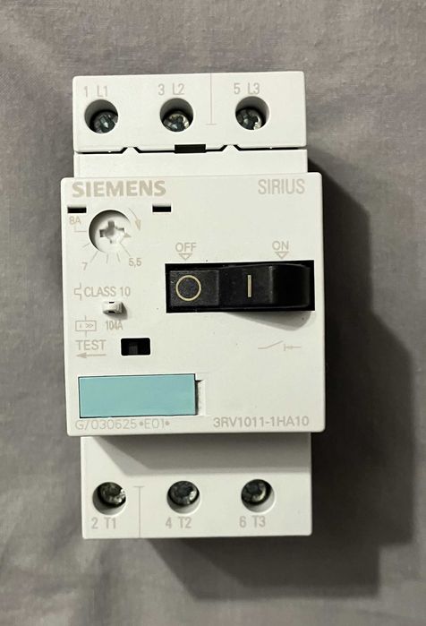 Wyłącznik silnikowy Siemens 5.5-8A 3RV1011-1HA10