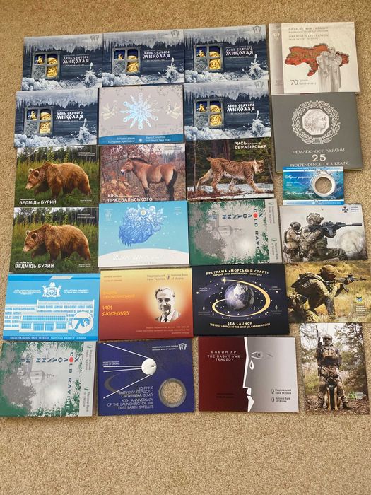 Сувенірні  (буклети) до монет Чорнобиль і другі  опис обмін