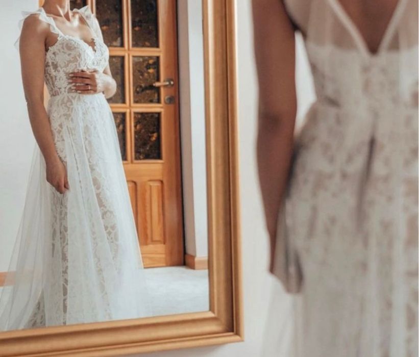 Suknia ślubna boho/ glamour