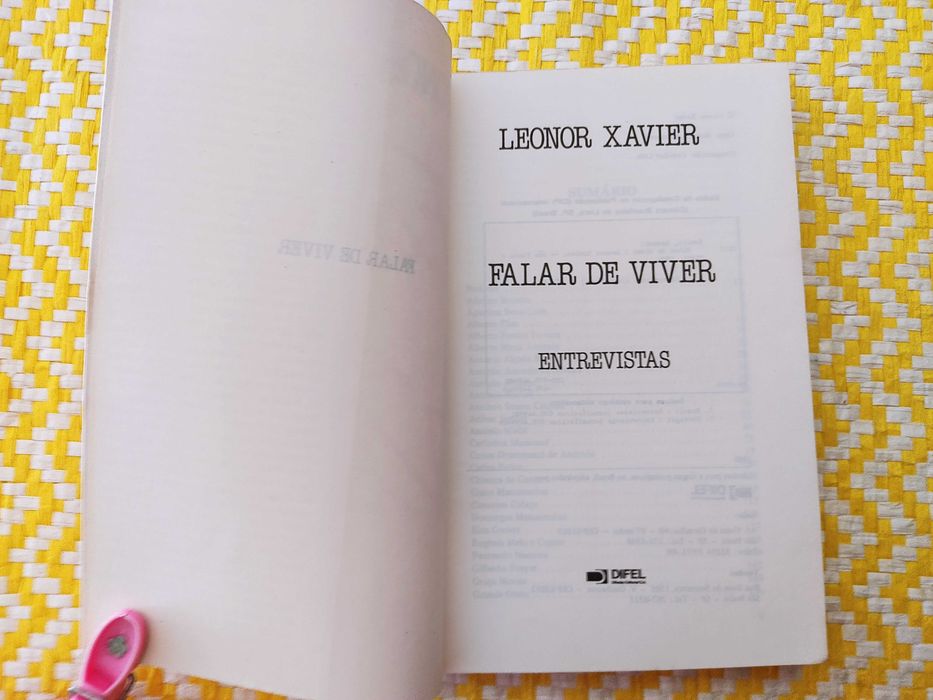 FALAR DE VIVER  Entrevistas
Leonor Xavier