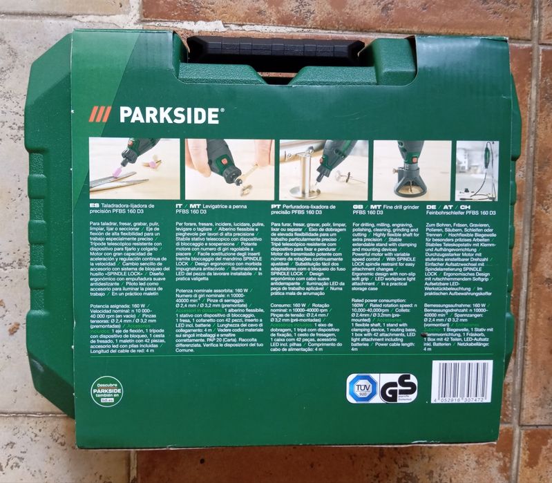 Perfuradora-lixadora de precisão Parkside